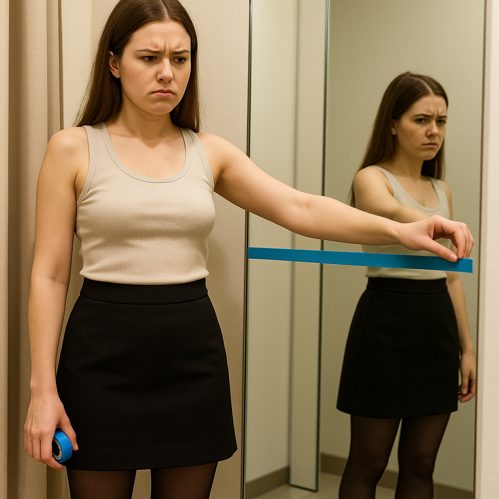 Painters tape: the fastest way to judge a skirt hem