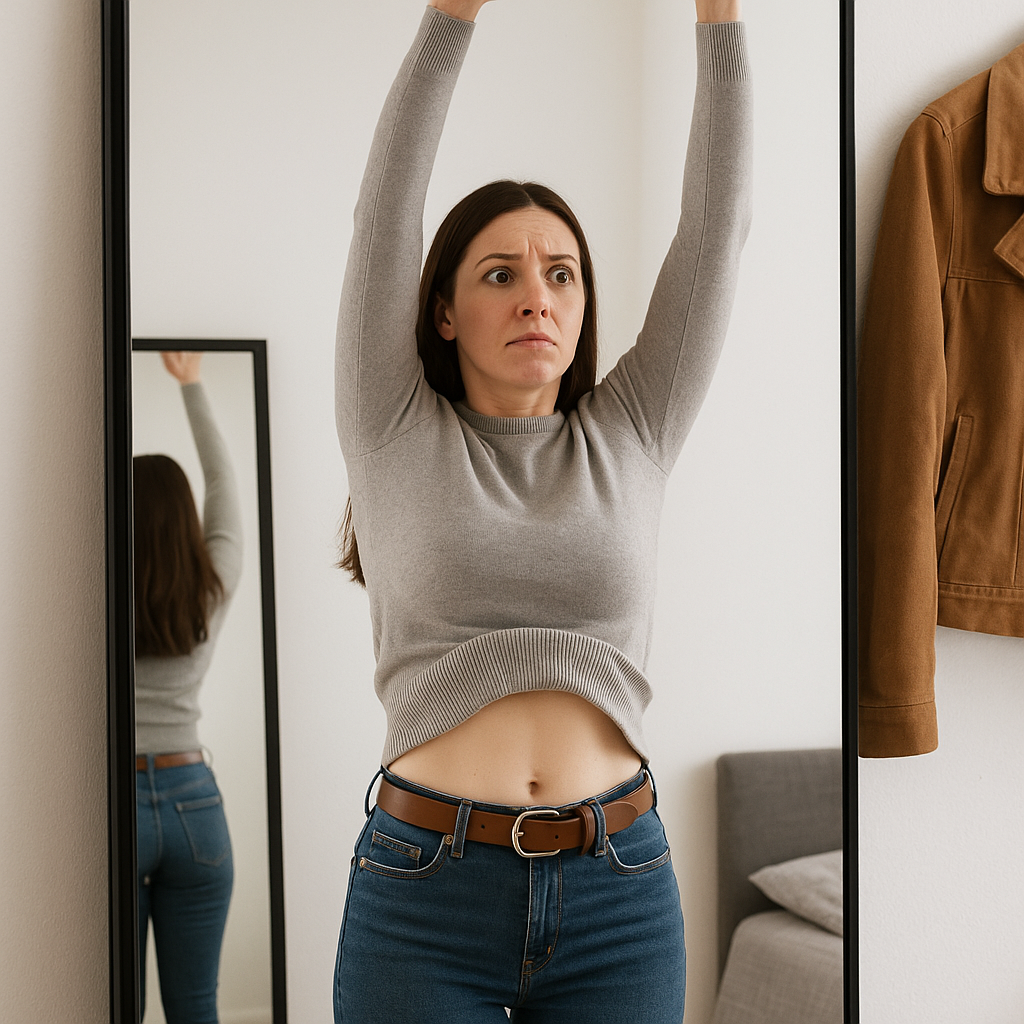 The arm-reach test for sweaters, tees, and button-downs
