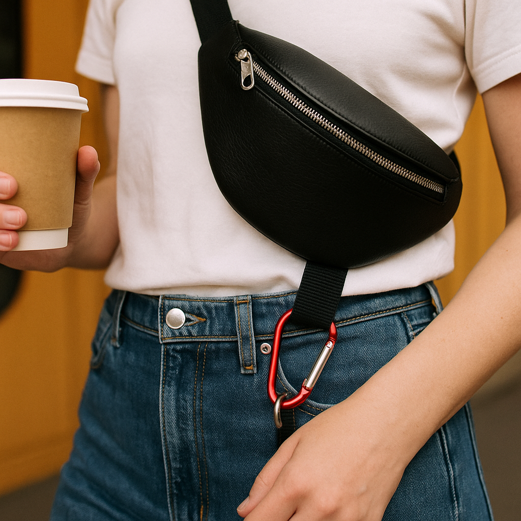 The carabiner that saves your belt bag on the train