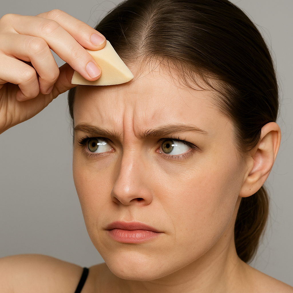 Use a makeup sponge, not your fingers