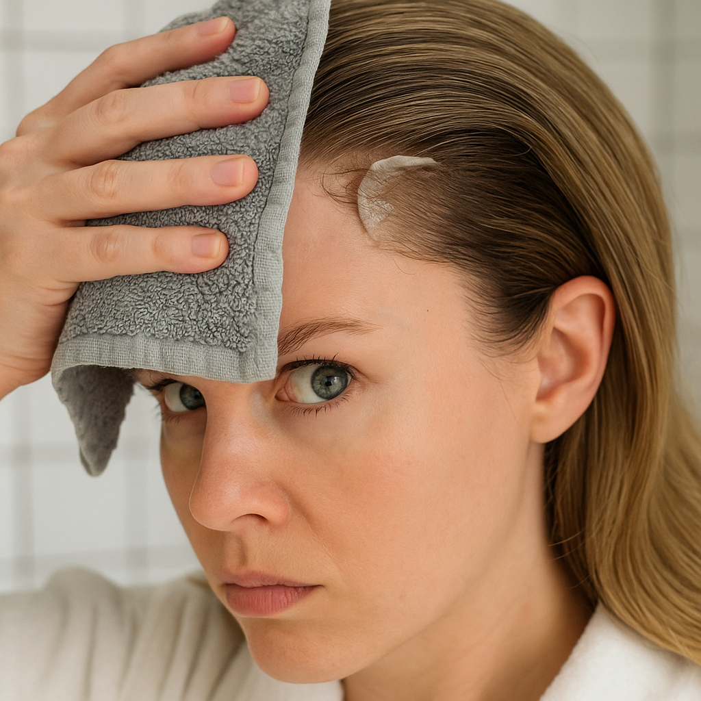 The shower trick for a crisp hairline (without sticky edges)