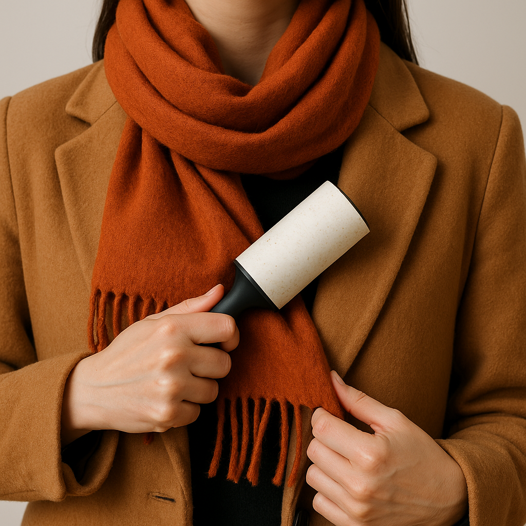 The scarf friction check for sweaters and coats