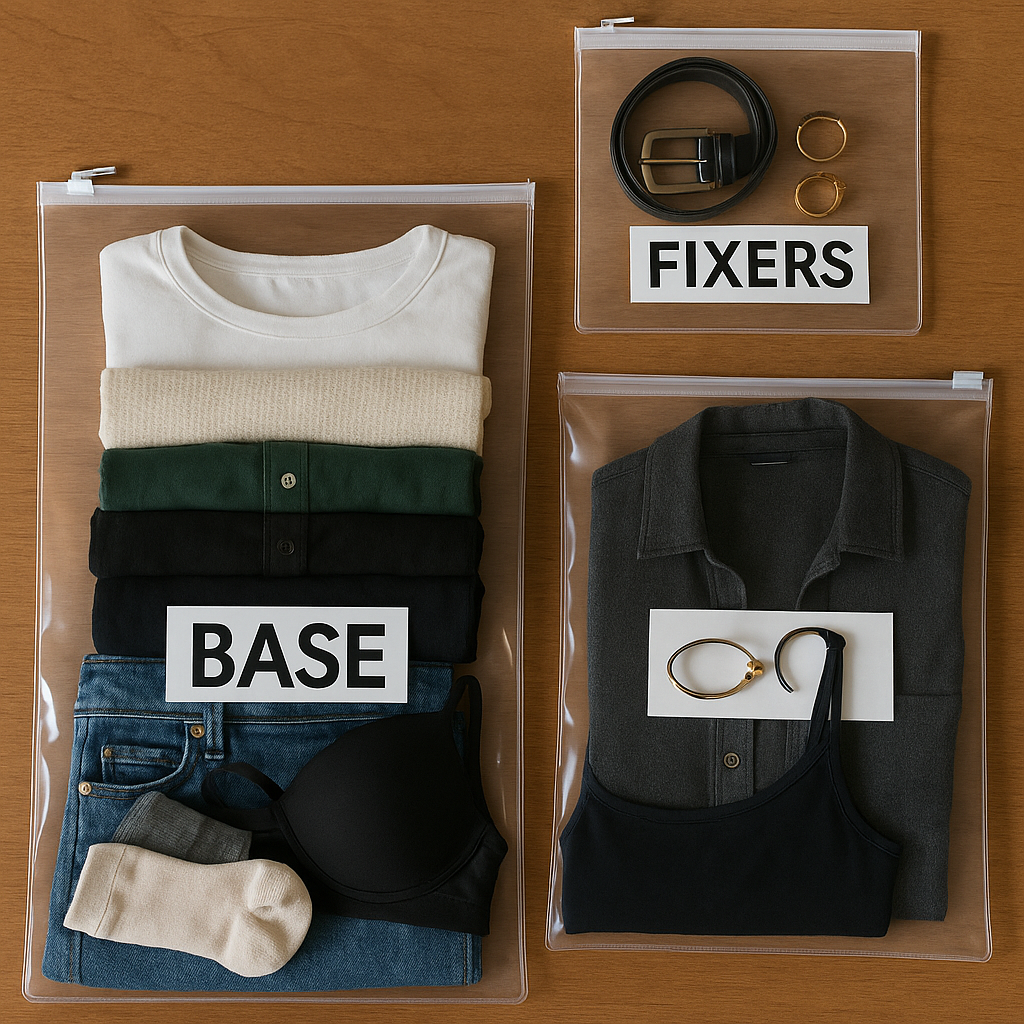 Do the zipper-pouch capsule for one week